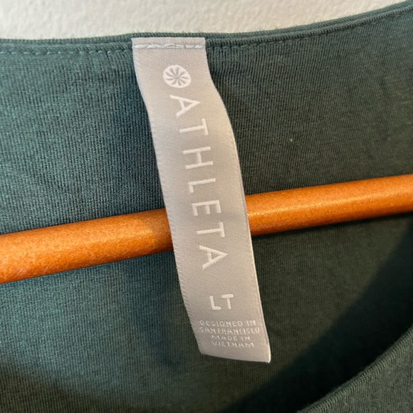 Athleta Santorini Thera Mini Dress Fit & Flare Sleeveless Green‎ Size LT - Picture 6 of 6